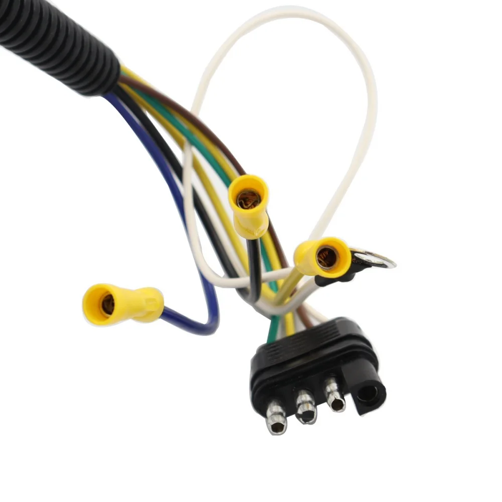 4 Way Pin to 7 Way RV Blade 4 Way Flat Female Trailer Towing Connector Adapter Truck Wiring Light Harness Plug Socket