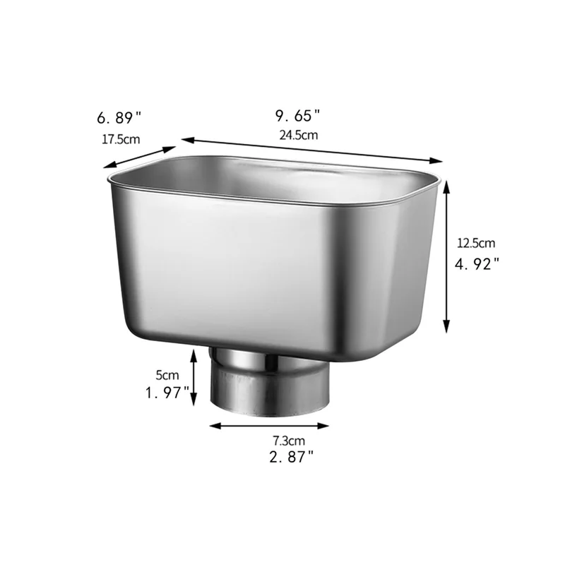 A74E-محول ماسورة التصريف من الفولاذ المقاوم للصدأ، موصل مزراب مياه الأمطار، موصل استبدال الصرف