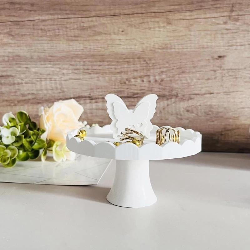 

652F Set Of 2 Sturdy Silicone Mold For Creating Artistic Round Lace Trays Perfect For Home Gatherings And Afternoon Teas