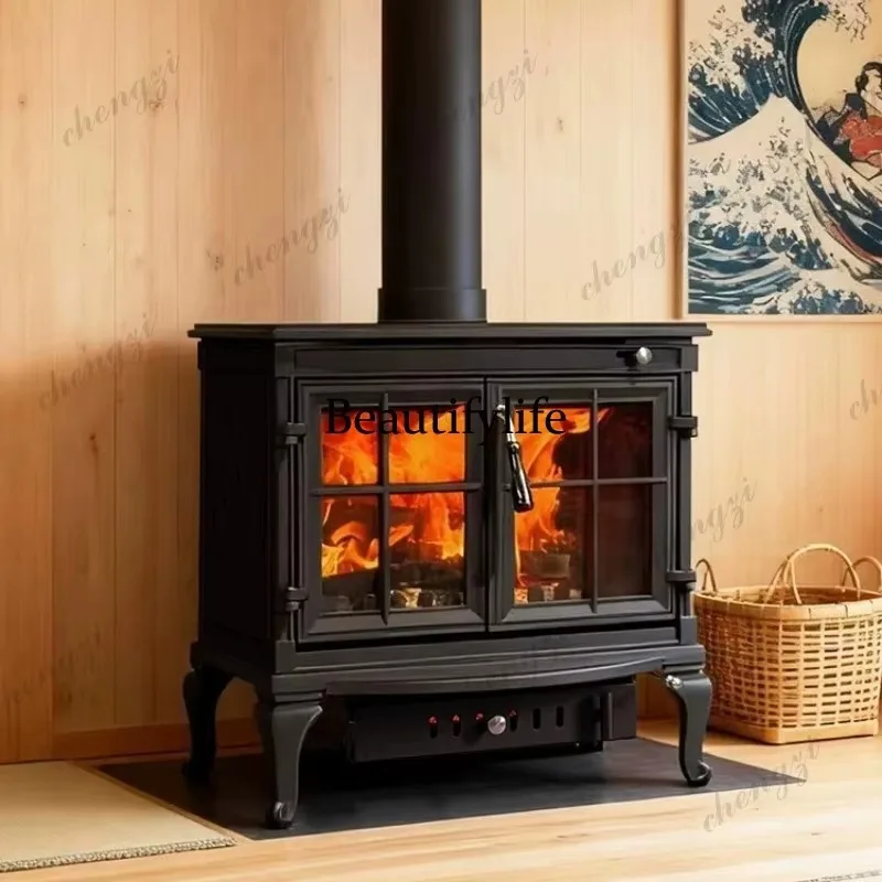 E136 Wood heating firewood fireplace living room, bed and breakfast decoration rural household cast iron freestanding