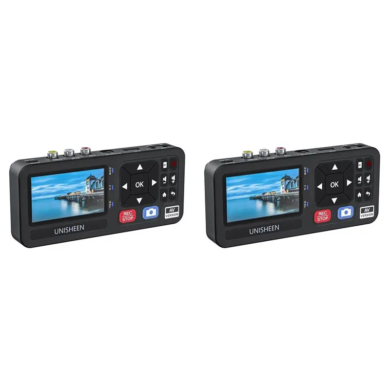 

2X UNISHEEN UR230A Standalone Endoscop Analog CVBS RCA Svideo MP3 Video Recoder Camera USB Capture Card Box EU Plug