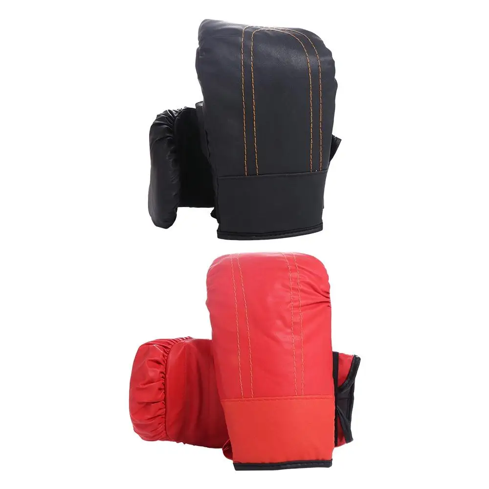 

Дышащие боксерские перчатки из искусственной кожи, красные боксерские тренировочные перчатки, черные боксерские перчатки для мужчин и женщин