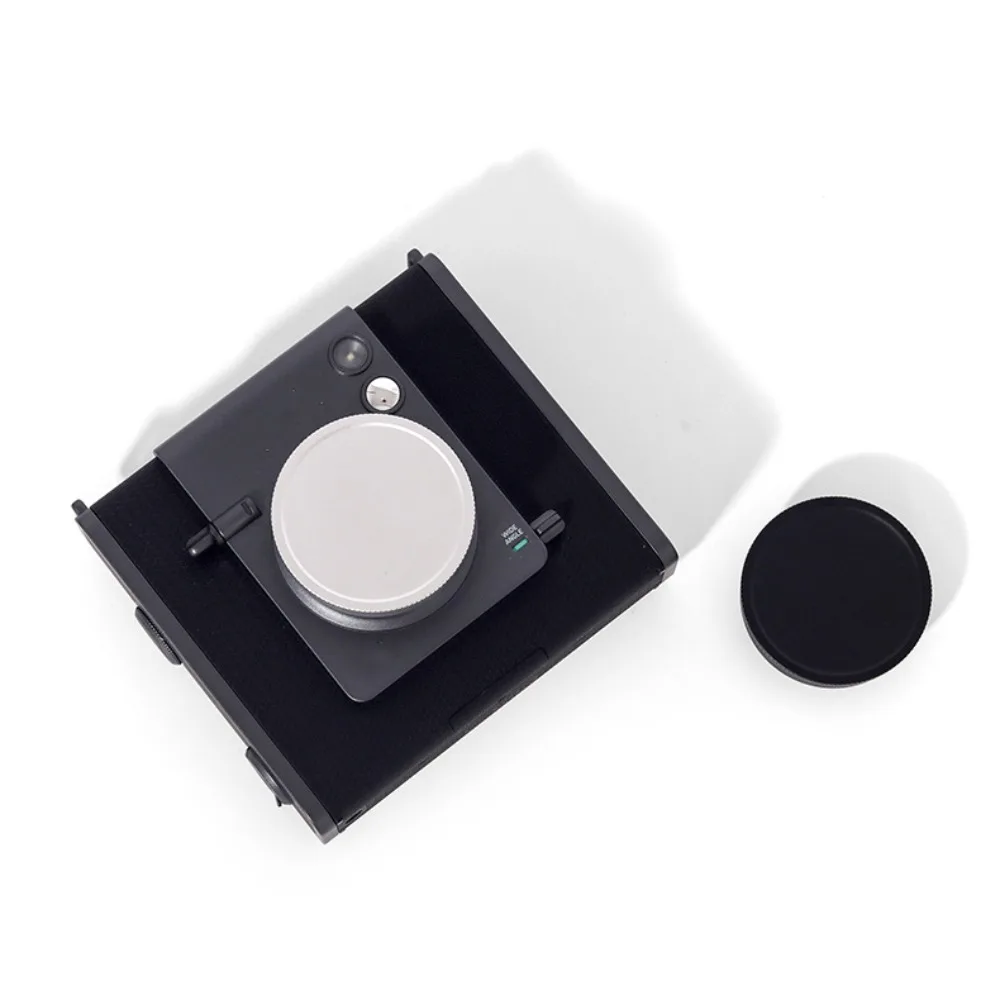Instant Camera Lens Cover Dustproof with Lanyard For Fujifilm Instax Wide Evo Camera Anti-Scratch Lens Cap Anti-lost Leather