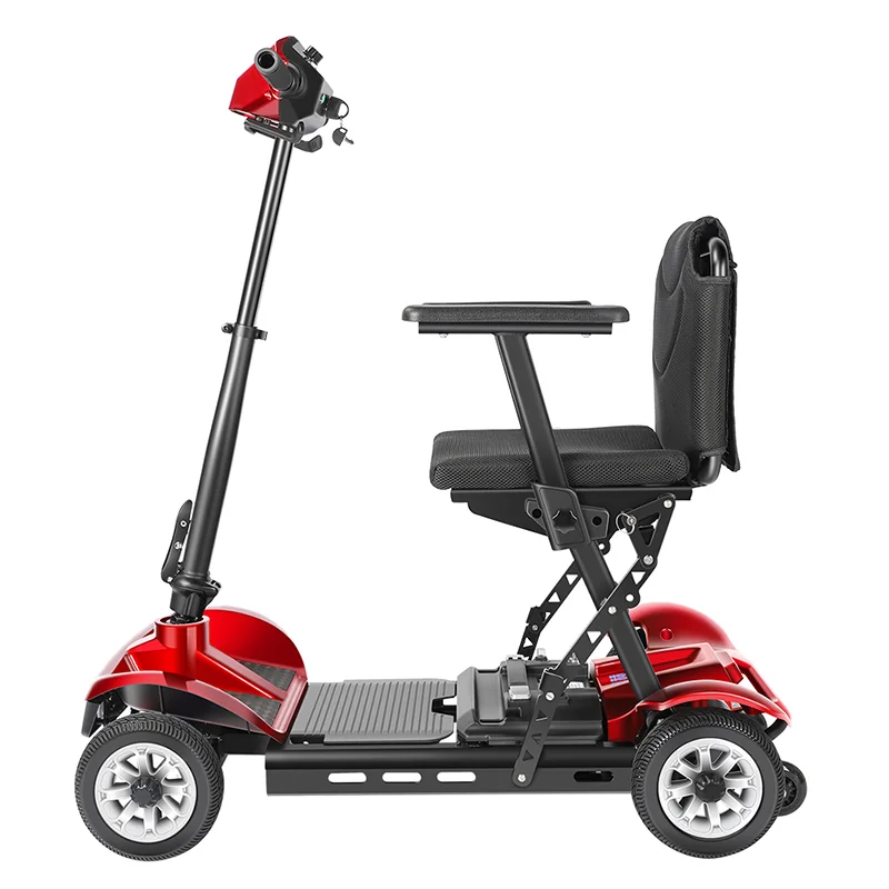 Scooter de mobilité pliable tout terrain pour personnes handicapées, moteur injuste, 4 roues, 270W