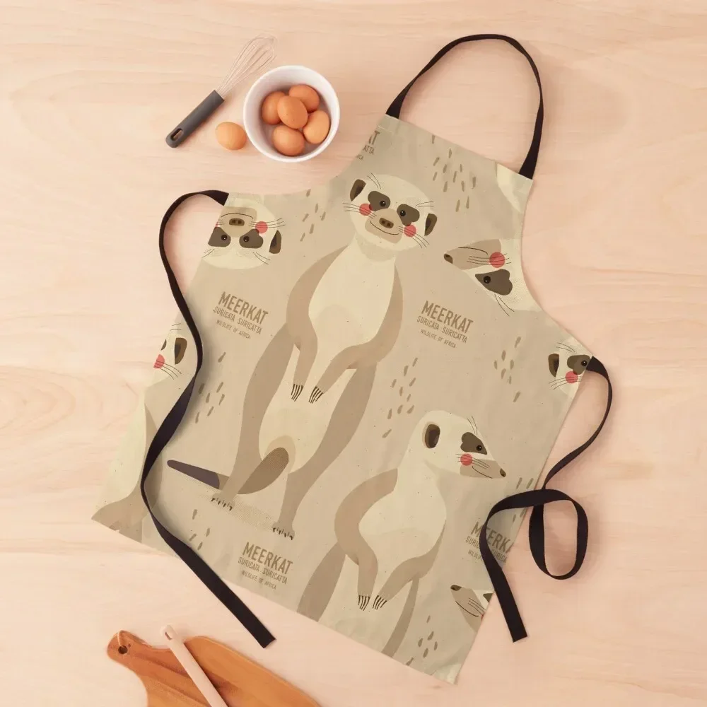 

Meerkat, African Wildlife Apron Chef Uniform Woman Kitchen Supplies Idea Goods Men'ss Apron