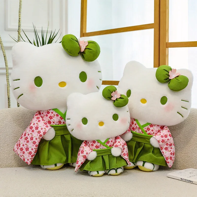 

Kawaii Sanrio Plush Toy Standing HelloKitty Matcha Sakura Kimono Doll Stuffed Animal Kids Birthday Gift for Kids