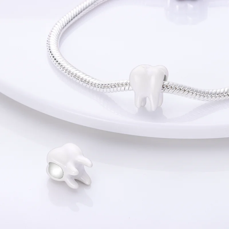 New 925 Sterling Silver Dental Care Charms Beads For Women Fit Original Bracelet DIY Birthday Party Jewelry Gifts image 4