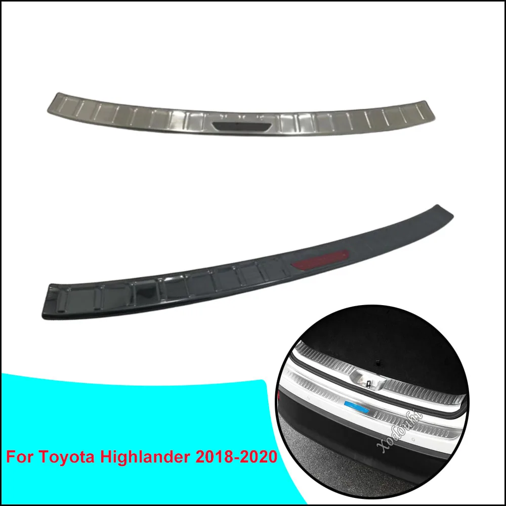 

Car Stainless Steel Back Rear Pedal Door Scuff Plate Outside Threshold Trunk For Toyota Highlander 2015 2016 2017 2018 2019 2020