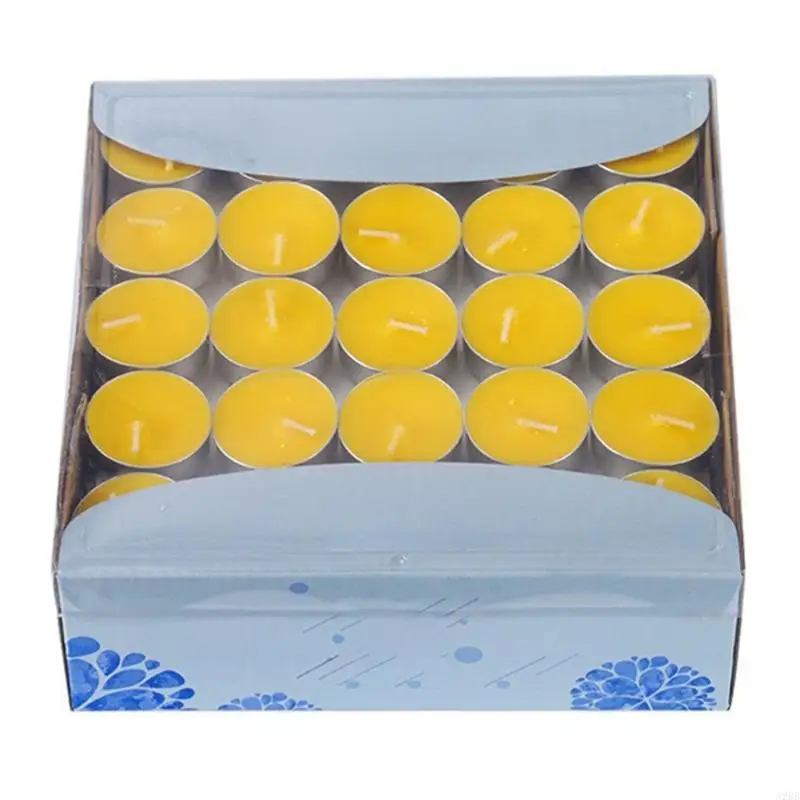 4 Hour Clean Burning Tea Lights in Metal Cups for Wedding Parties Decors A2BB