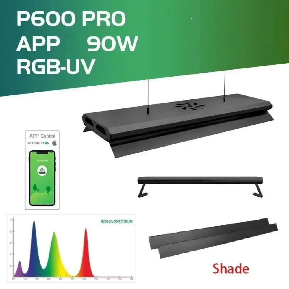 

Week Aqua P 600 PRO And Shade Series Pro Ver. 3 New Upgrade Planted Grass Growth Lamp Aquatic Full Spectrum Aquarium LED Light