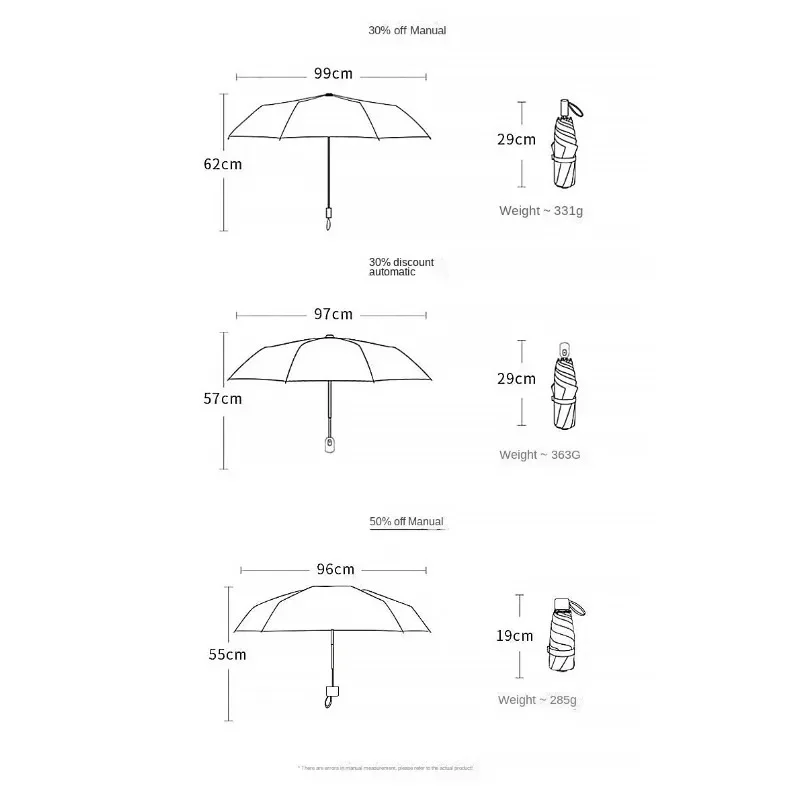 Fresh Rain and Sunny Dual-use Parasol Folding Automatic Umbrella Female Senior Sense of Ultraviolet Sunscreen Sun Umbrella