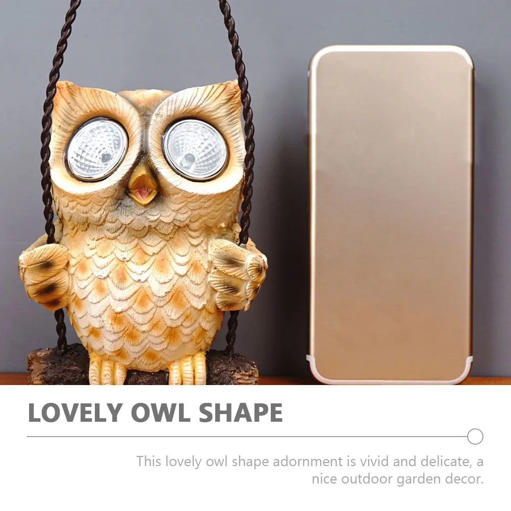 

Owl Solar Resin Hanging Lamp Outdoor Decor Yard Adornment Garden Owl Outdoor Solar Light elierSolar LightsCrafts
