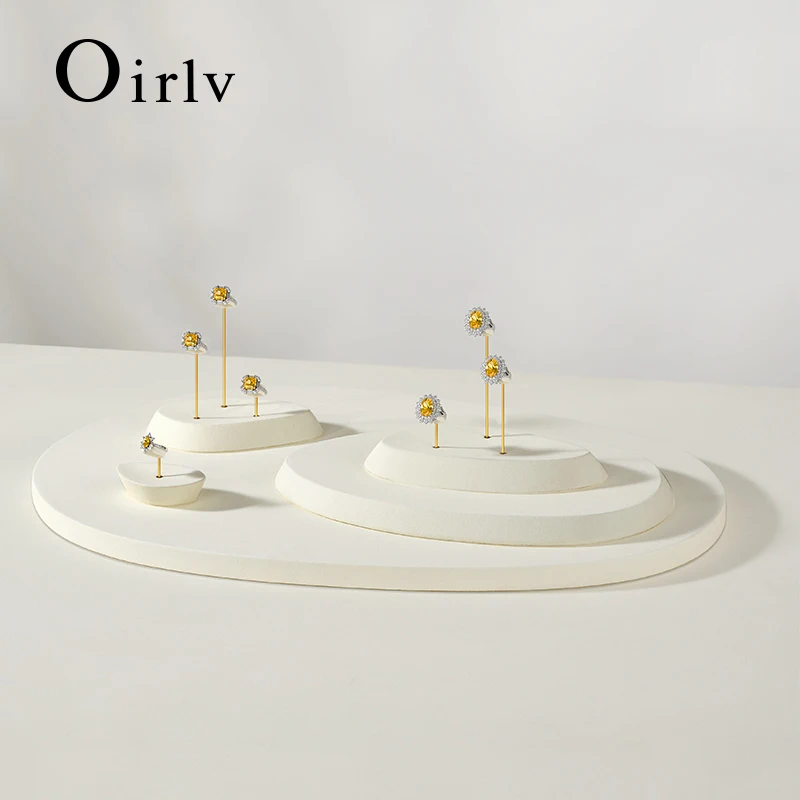 Oirlv Luxury Jewelry Display Stand Ring Storage Counter Cabinet Window Accessory Rack for Fashion Jewelry Display Rack