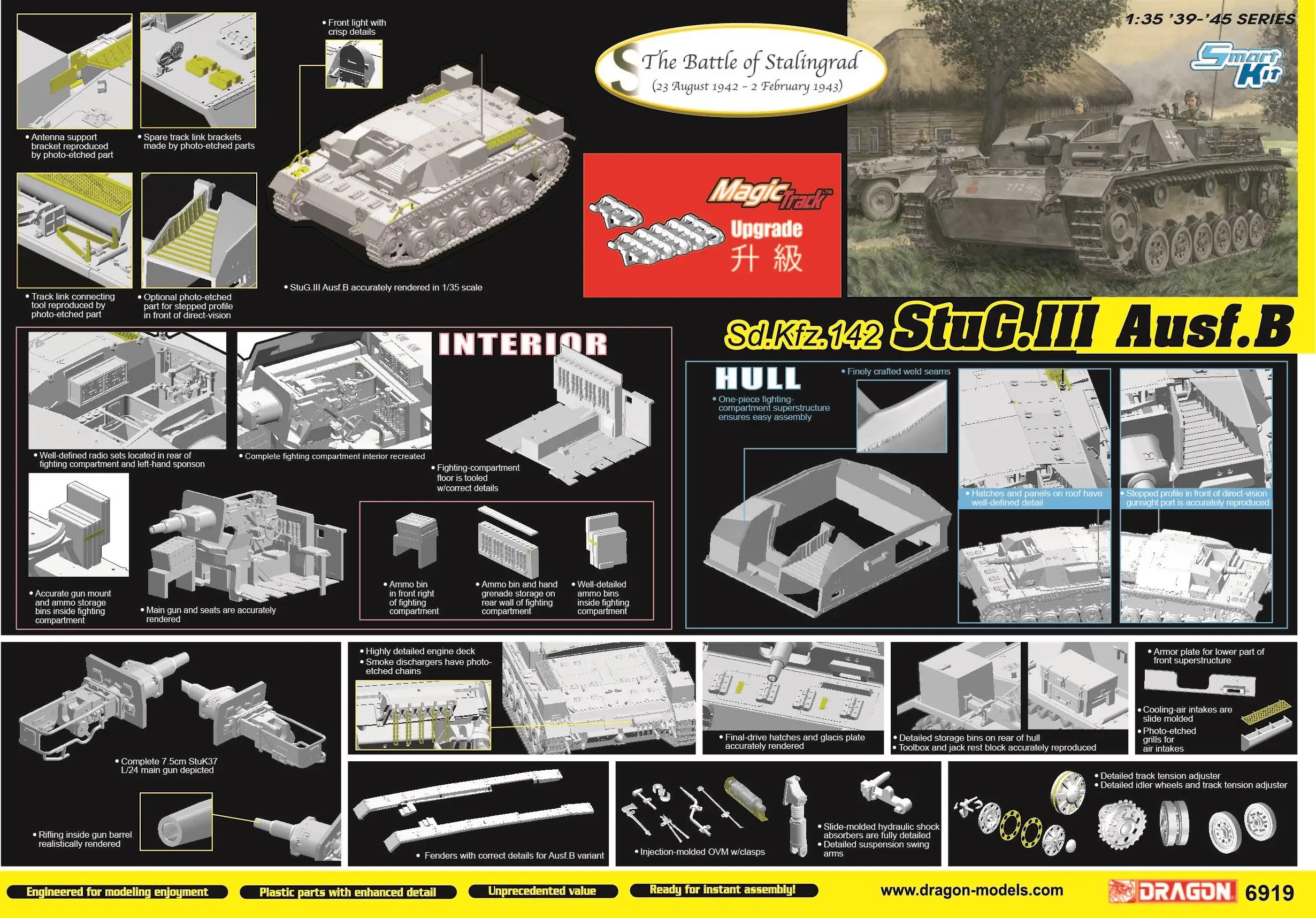 Dragon 6919 1/35 StuG .III, Ausf.B w/ Plastic Model Kit