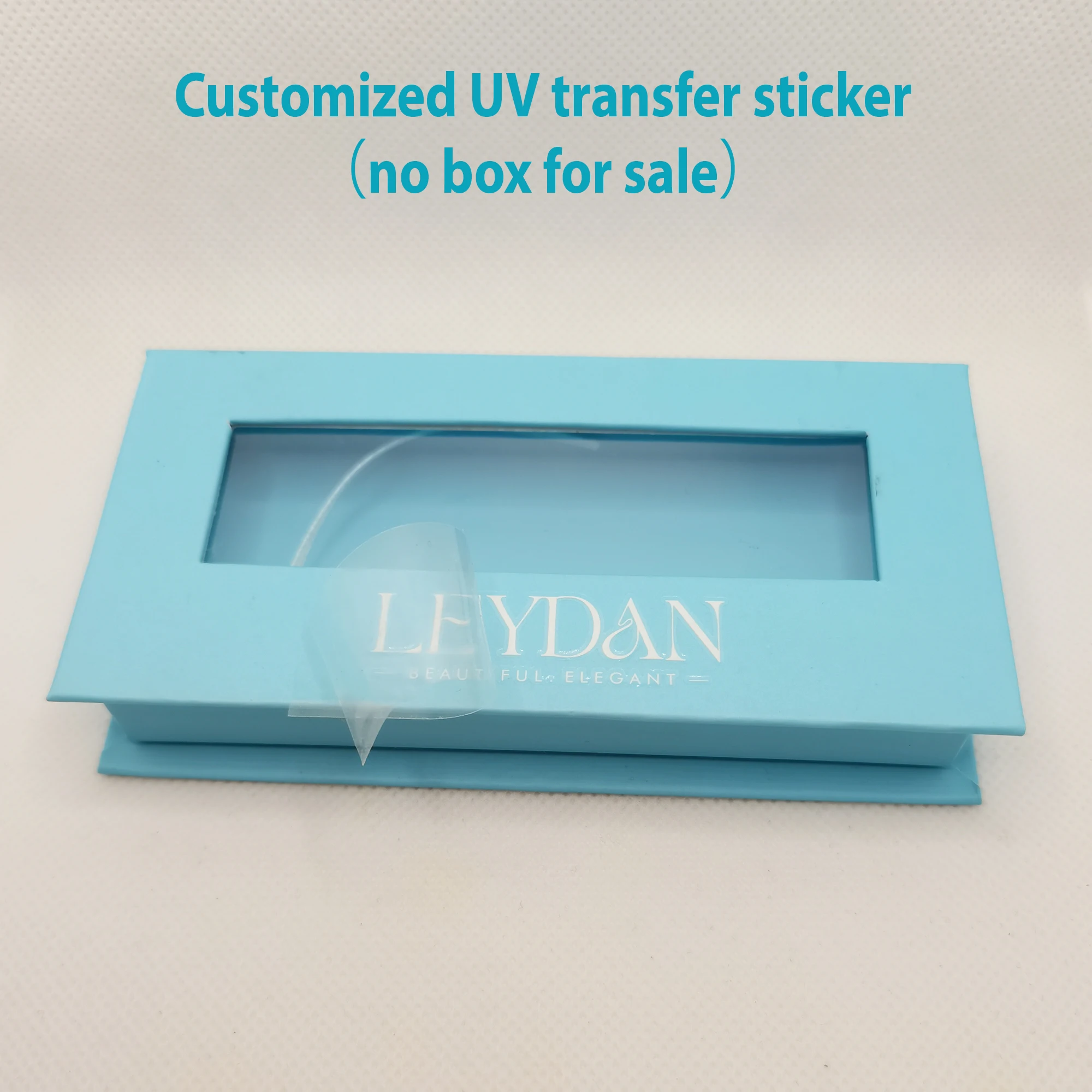 Custom UV transfer sticker DTF print cosmetic label eyelash box logo lip gloss brand  personalized stickers, transparent sticker