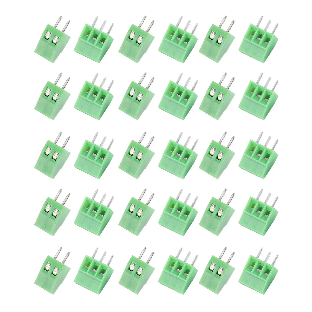 

50Pcs 2.54mm Pitch 2p 3p Screw Terminal Block Connector Pcb Wiring Durable Flame Retardant Electrical Accessories