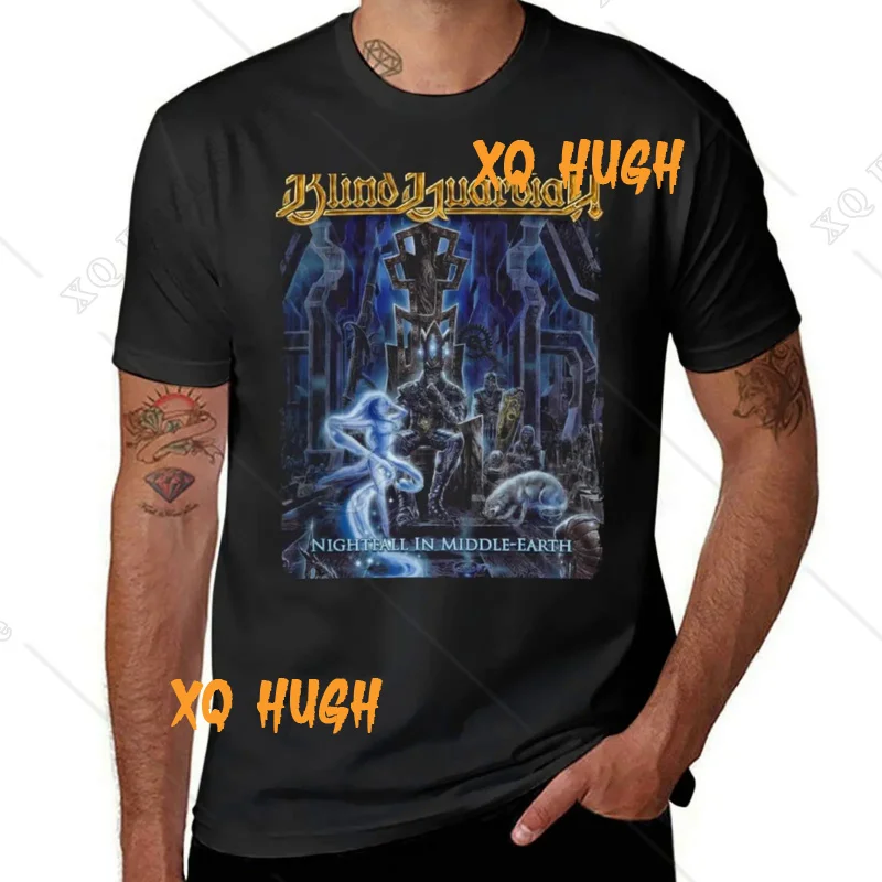 الوصي الأعمى-تي شيرت أسود سامي للرجال ، تي شيرت أبيض ، سقوط الليل في الأرض الوسطى #1