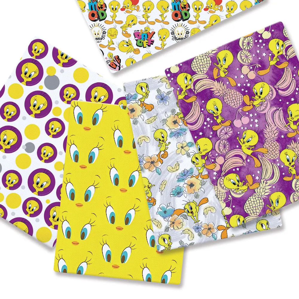 Tela de dibujos animados de moda para manualidades, 140*50cm, para costura hecha a mano, patchwork, acolchado, vestidos de bebé, sábanas para el hogar, tela estampada, tela para coser, tela para niños