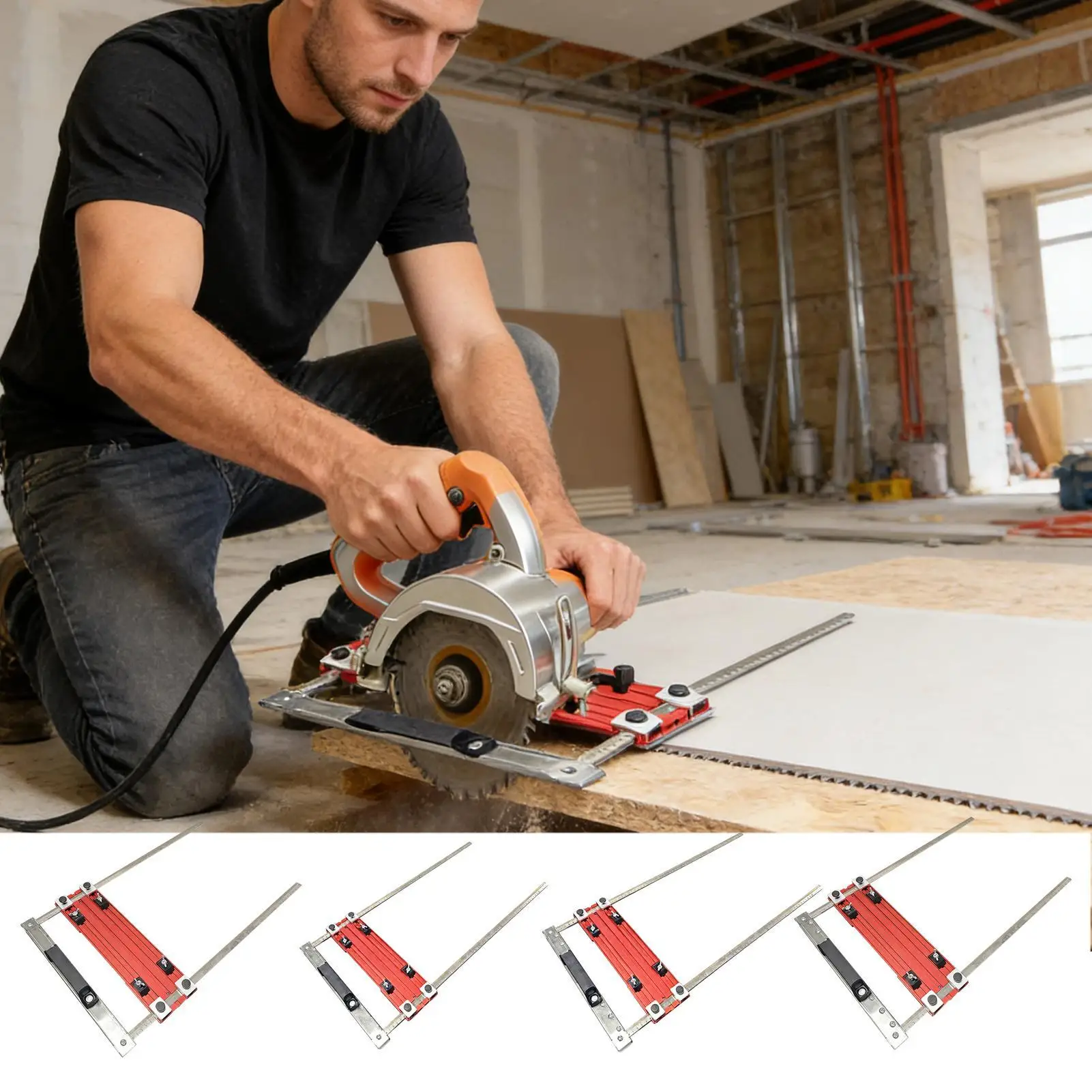 Edge Guide Positioning Cutting Tool Adjustable Board Positioner Edge Guide Positioning Cutting Tool For Handheld Electric Saw