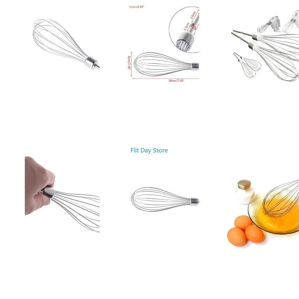 F92C Universally Mixer Attachments Whisk Stainless Steel Construction Kitchen Accessory