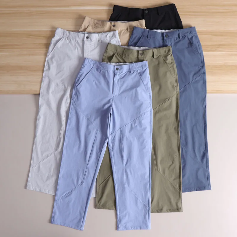 

Дышащие водонепроницаемые 3D ножи, мягкие повседневные брюки из девяти предметов, мужские уличные функциональные свободные брюки прямого кроя