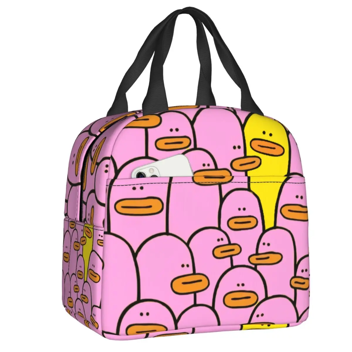 

Custom Cartoon Animal Rubber Duck Resuable Lunch Boxes Women Leakproof Thermal Cooler Food Insulated Lunch Bag Children Student