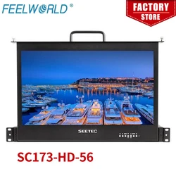 SEETEC 17.3 Inch 1RU Pull Out Rack Mount Monito-r Full HD 1920x1080 SC173-HD-56 for Broadcast Director Monitor