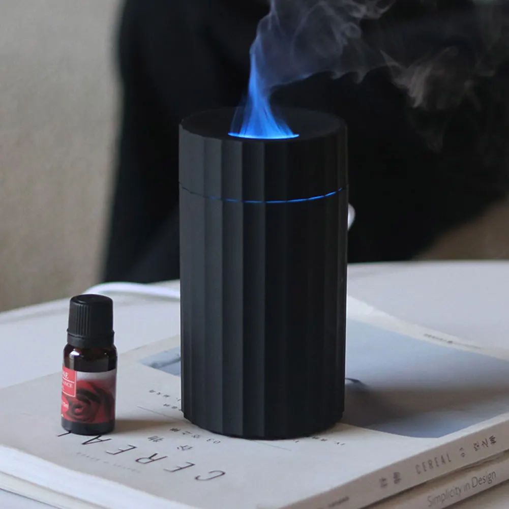 لهب ملون سيارة الناشر المرطب الهواء ناشر رائحة المرطب USB مرطب صغير بلا ضوضاء لهب الناشر لغرفة المنزل