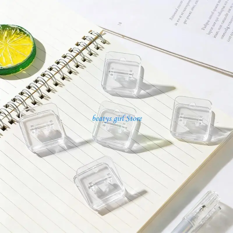 C7AB Clear Square Clips Acrylic Texture for Securing Documents Photos Artwork