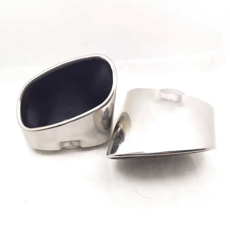 Mufflers Pair Chrome Exhaust Dual Tail Pipe Muffler Tip Stainless Steel For BMW X5 E53 E70 2000 2001 2002 2003 2004 2005-2013