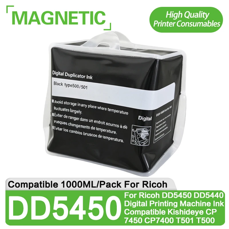 

T500 T501 1000ML Ink Pack For Ricoh DD5440 5450 Digital Printing Machine Ink Compatible Kishideye CP7450 CP7400 Type T501 T500