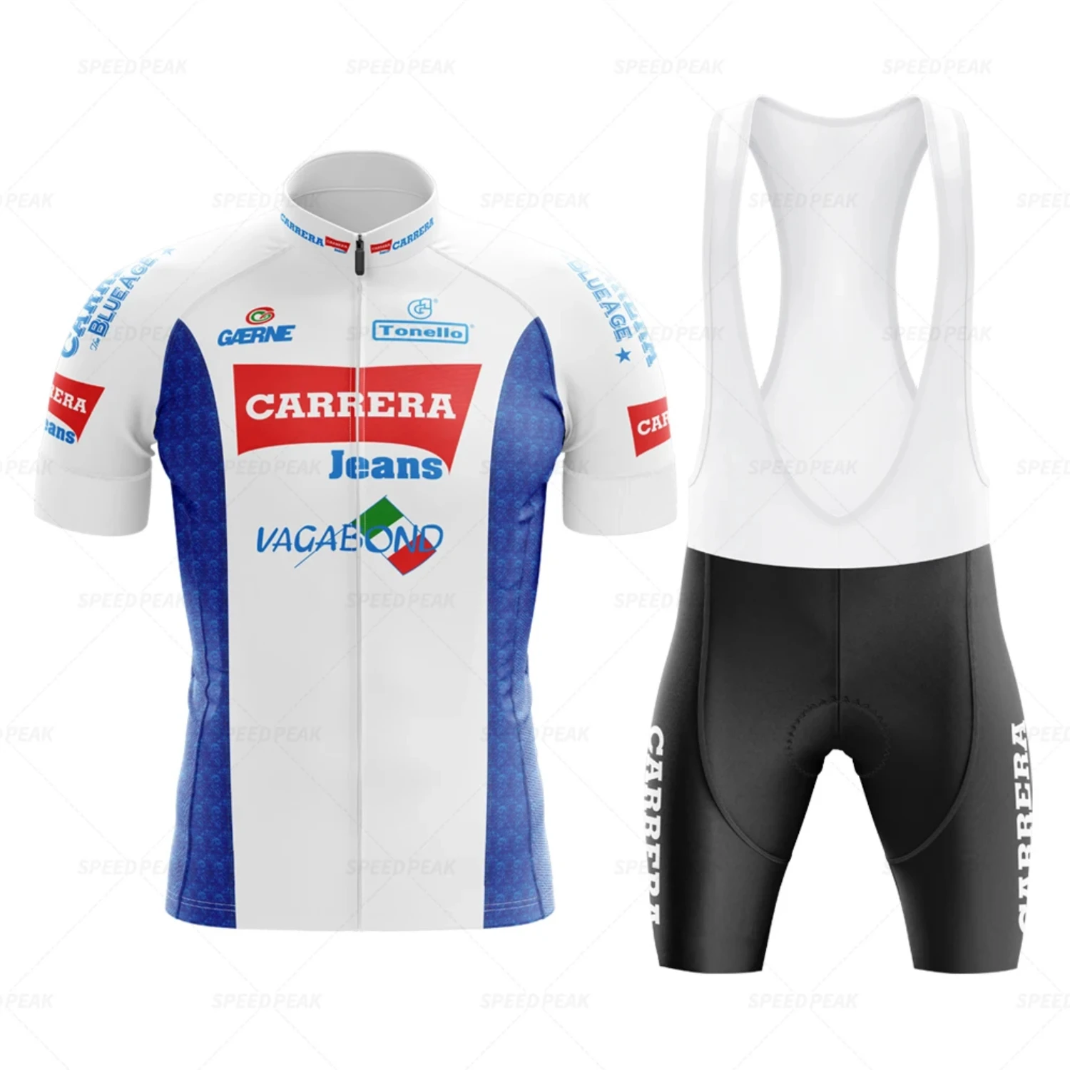 CARRERA Yellow Retro Cycling Jersey Set Classical Bicycle Suit Bike Short Sleeve Men Bib Shorts Triathlon Clothes Por team Maap