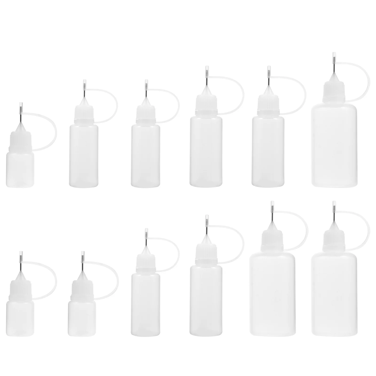 12pcs Refillable Liquid Bottle 10/20/30Ml Sub Packaging Bottles For Oil Vinegar Dispenser Empty Container Portable Leak Proof