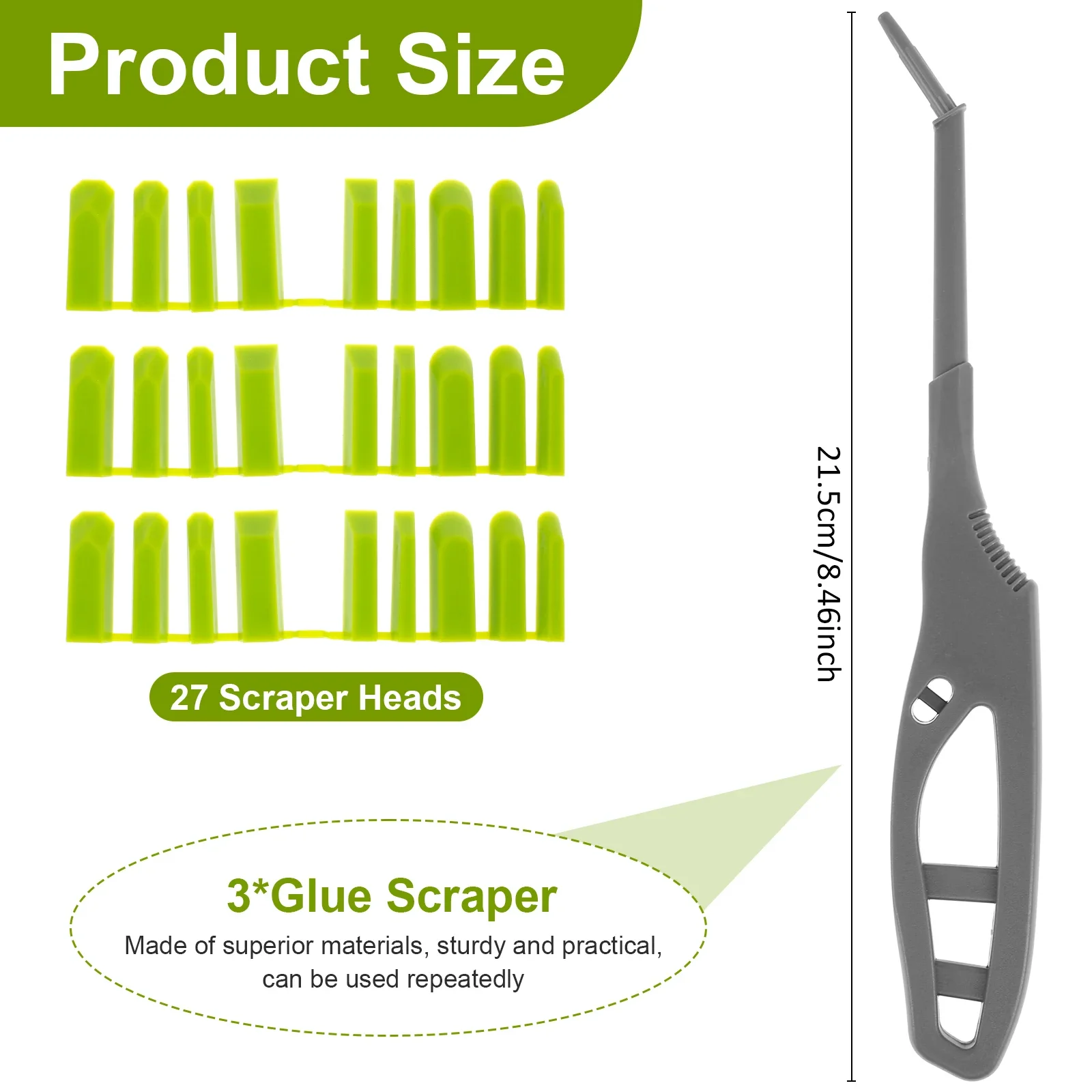 3PCS Caulking Tool with 27 Scraping Heads Finishing Tool Set with Narrow Tips Multifunctional Caulking Tool Kit Reusable Caulk