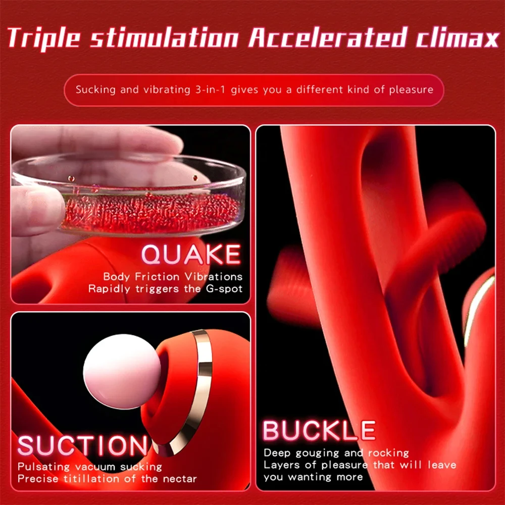 3 في 1 هزاز أنثى لعبة الكبار تحفيز البظر مص مدلك متجر ألعاب متعدد الاستخدامات دسار تحفيز المهبل 18