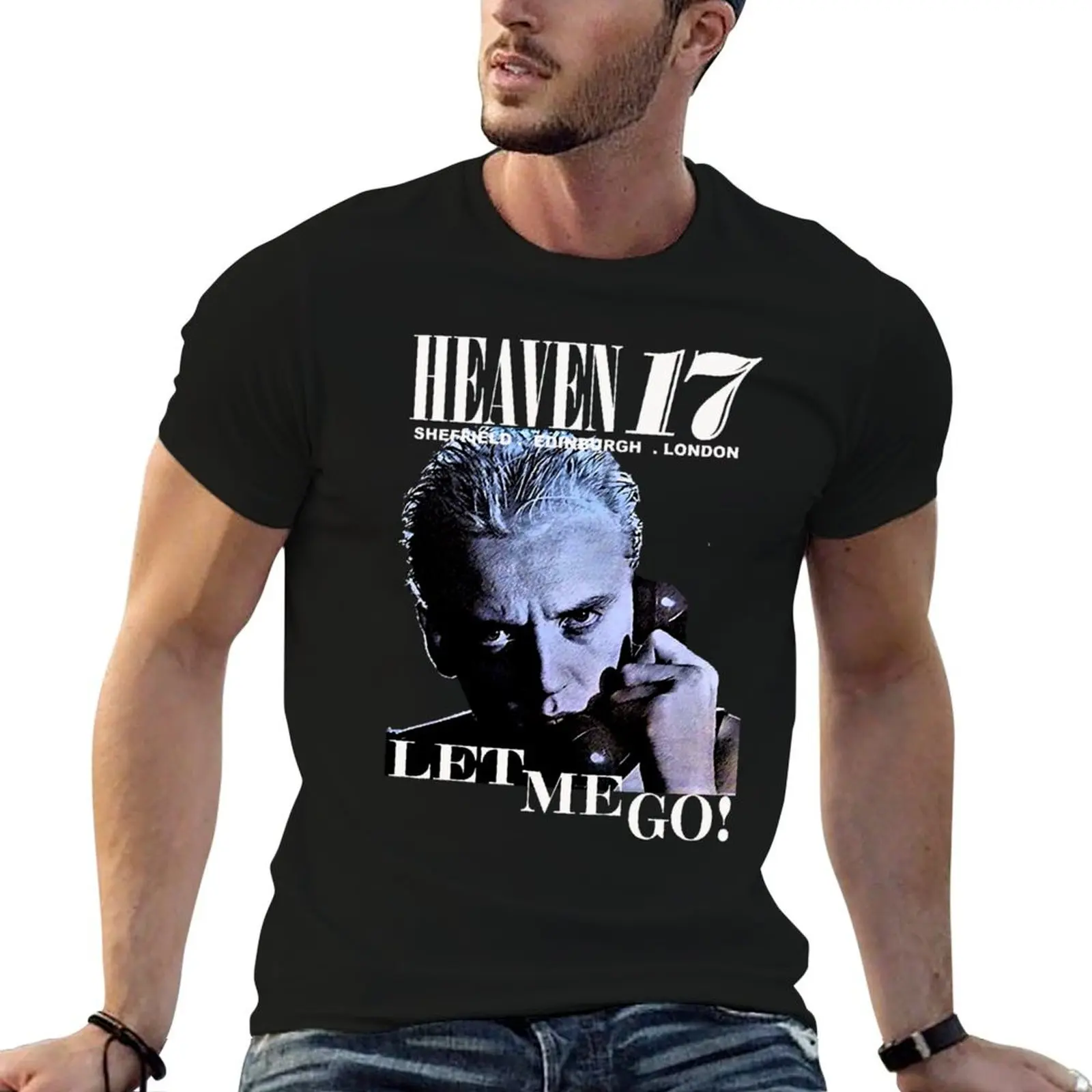 Heaven 17 - Let Me Go, camiseta con diseño de vinilo, estilo retro punk de los años 80, camiseta con diseño original de la banda New Wave, camisetas gráficas para hombre