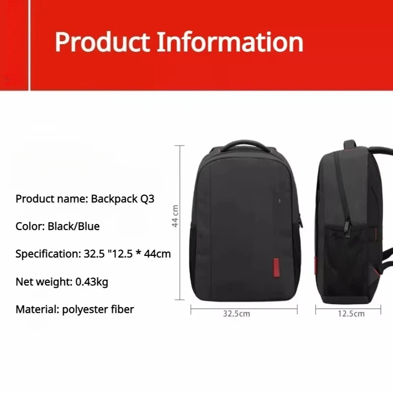 Business Backpack Portable Cases Laptop Bags for Men and Women Casual Shoulders Bag Waterproof Outside Travel For Lenovo Q3
