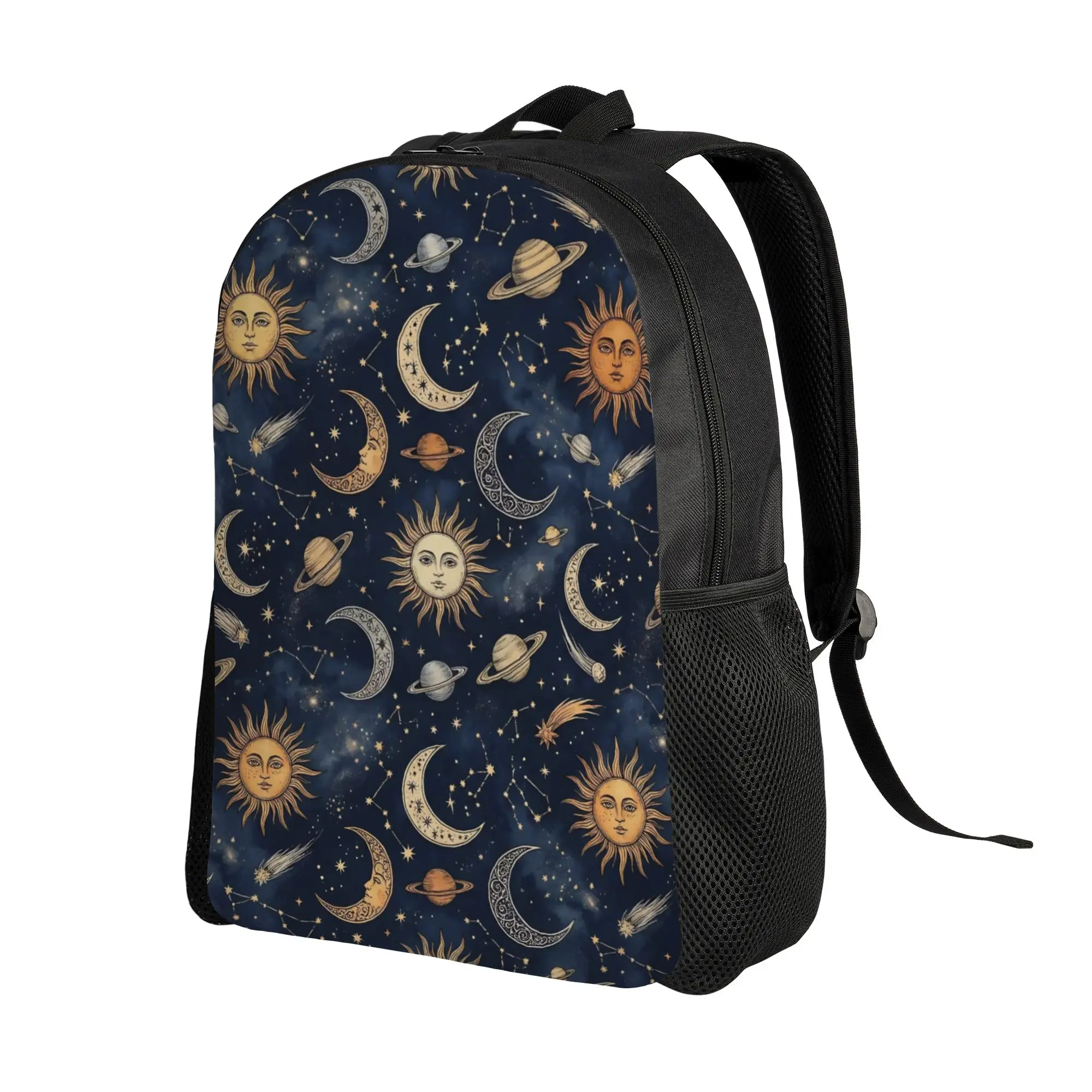 Sun and Moon Classical Backpack Sports Student Business Mysterious Starry Sky Daypack for Men Women Laptop Shoulder Bag