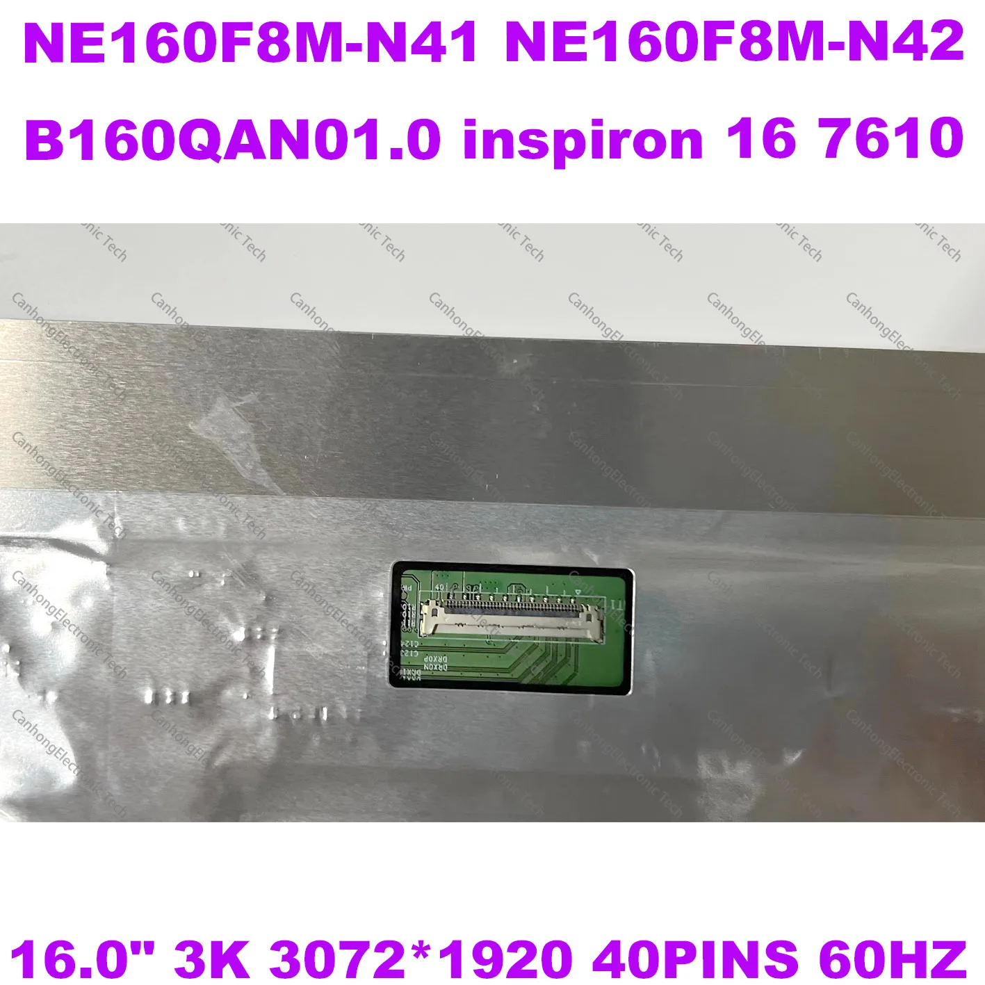 16.0 inch B160QAN01.0 NE160F8M-N41 NE160F8M-N42 40PINS For Dell Inspiron 16 7610 Laptop LCD Screen 3K 3072*1920 IPS Matrix