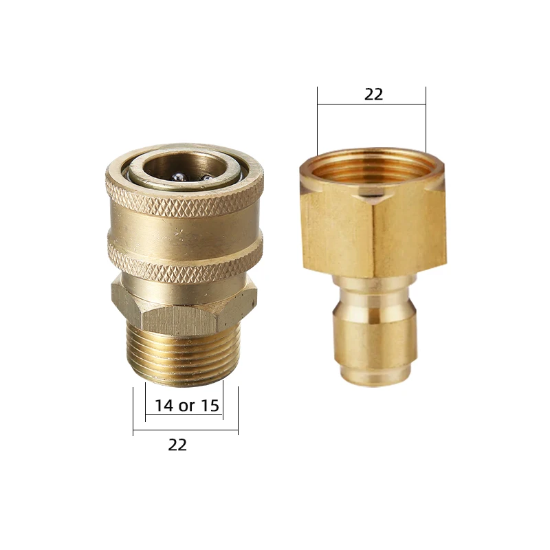 Car Wash Accessories 3/8 Quick Connection For High Pressure Washer Water Gun Hose Washing Machine M2214 M2215