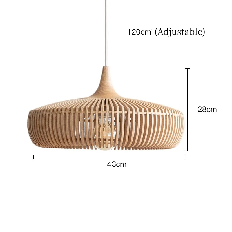 Dine Log Wood Hanglamp Vogelkooi Denemarken Designerlamp voor eetkamer, studeerkamer, woonkamer, tafeldecoratie, zolderlamp