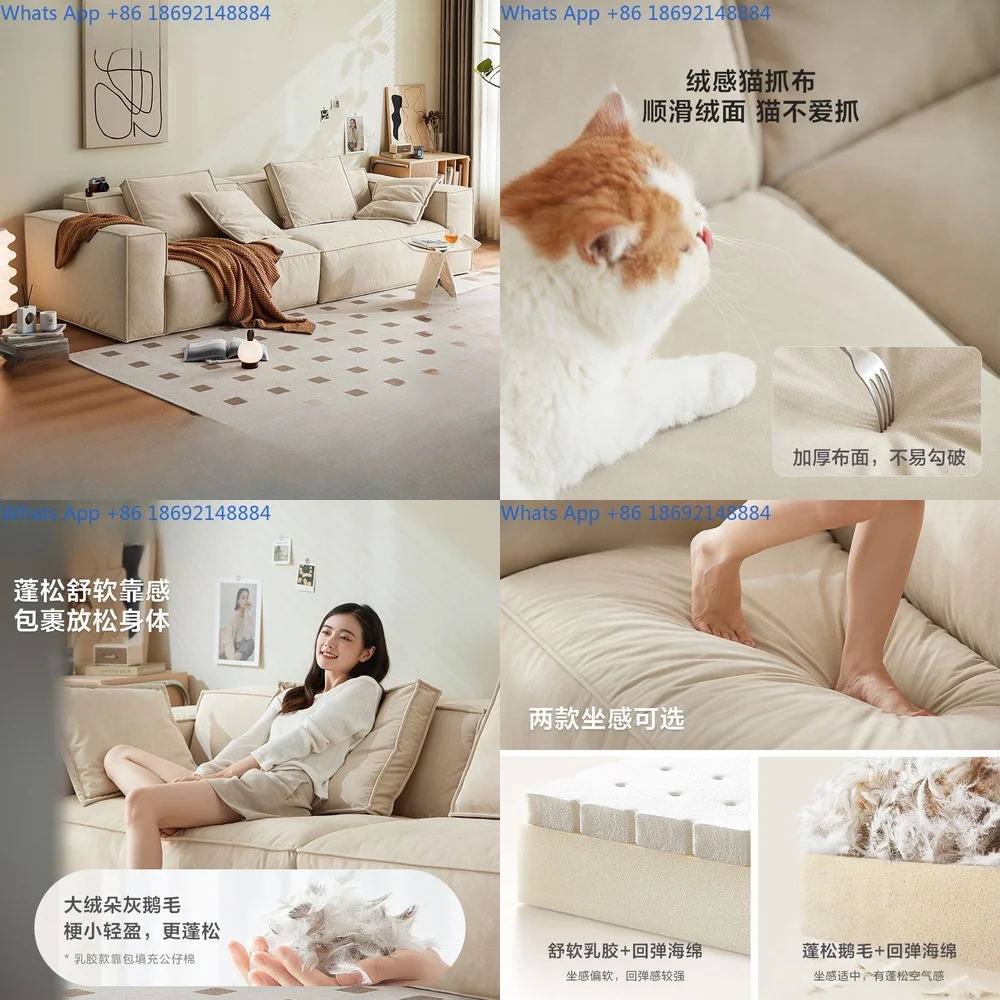 

Modern Minimalist Fabric Sofa for Living Room and Bedroom Small Space Furniture