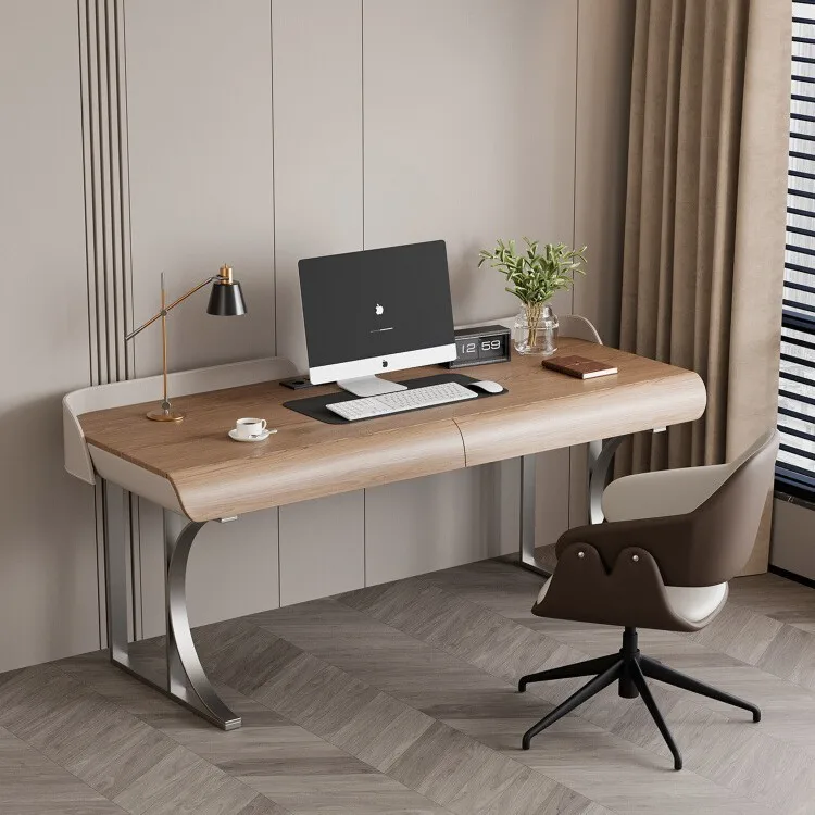 

Premium desk Italian minimalist home study simple desk modern light luxury