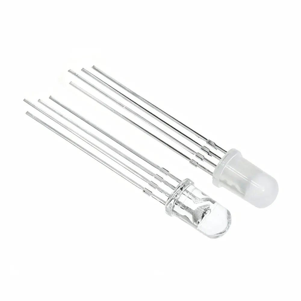 10-100 SZT. Wysokiej Jasności Diody LED WS2812B z Wtyczką: F5RGB Wbudowany Układ Scalony 5V Programowalne Bezpośrednie Wstawianie 5MM Kolorowe Pełnokolorowe LED