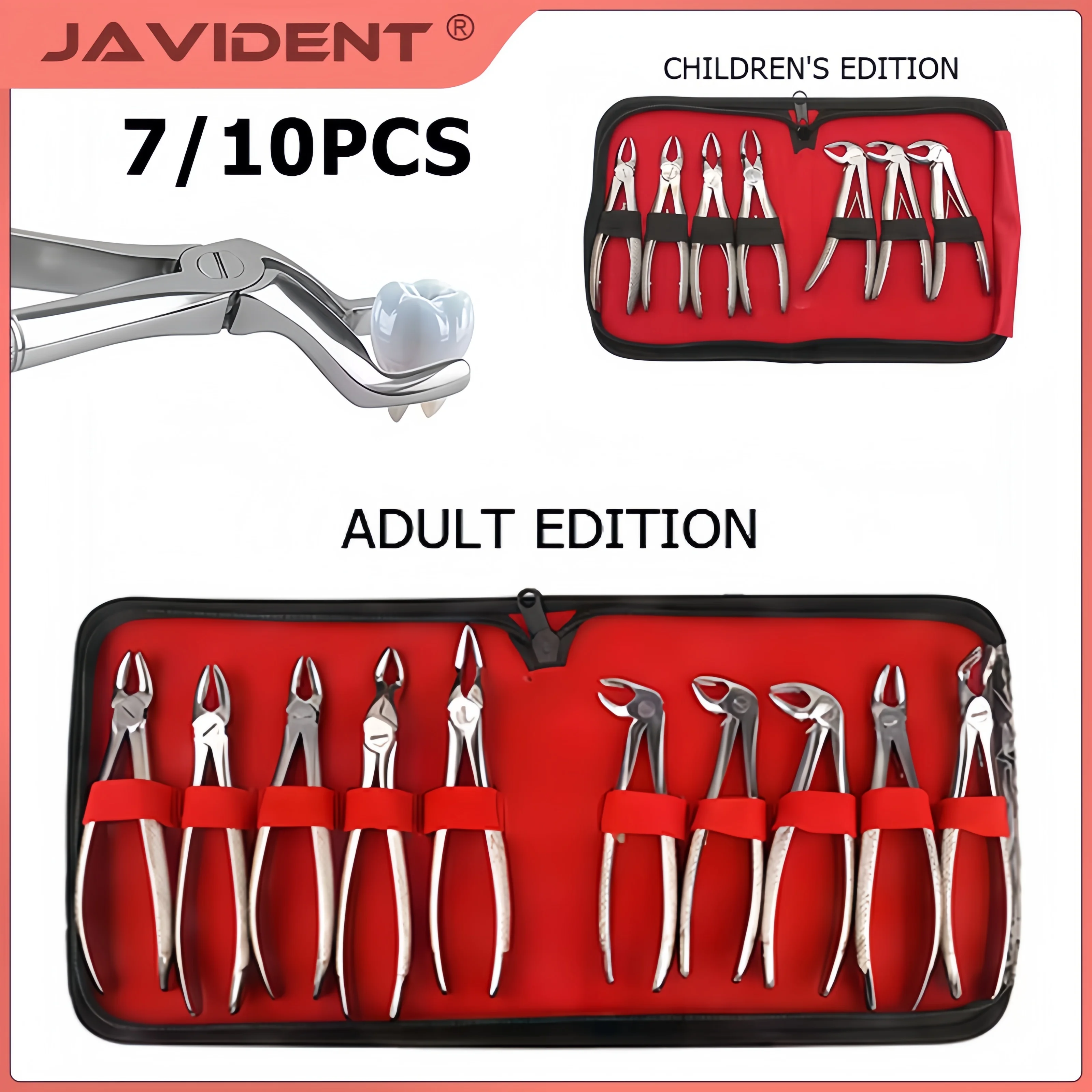 Dental Orthodontic Extraction Forceps Set Stainless Steel Minimally Invasive Extraction Forceps Dental Instruments and Materials