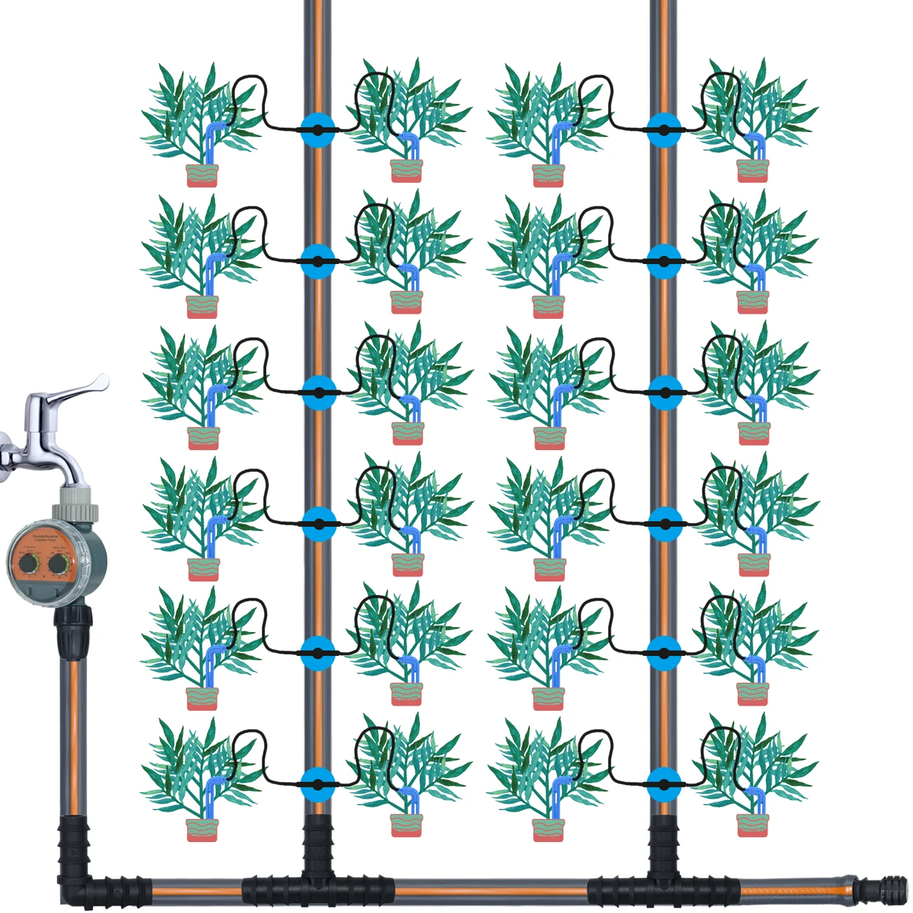 KESLA 2L 4L 8L 2-Way Arrow Drip System Emitter Irrigation System Micro Flow Dripper for Water Saving Irrigation greenhouse