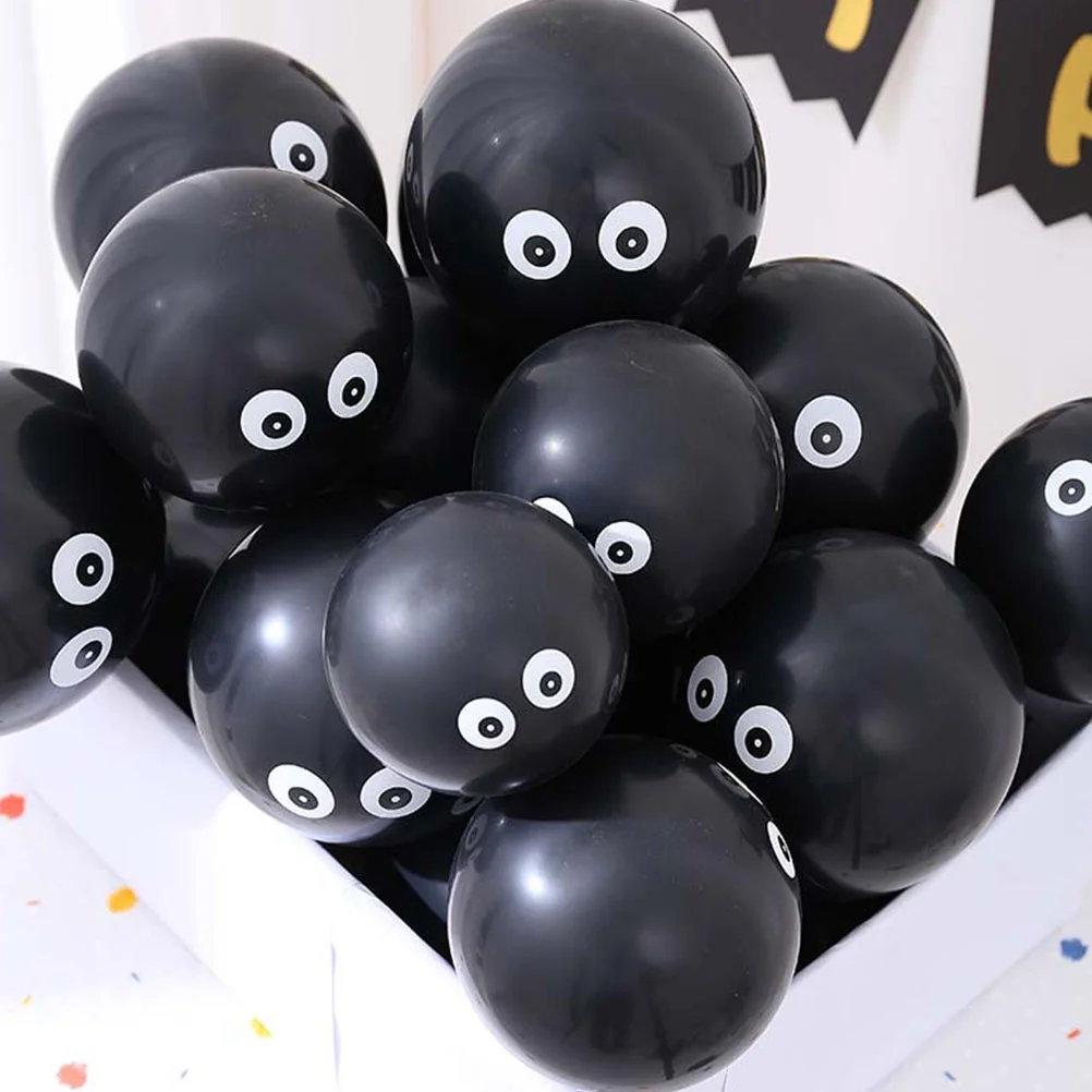 

100 Pcs Eye Balloon Kawaii Balloons Eyeball Black Party Halloween Decorations Decorative Funny Animal Big