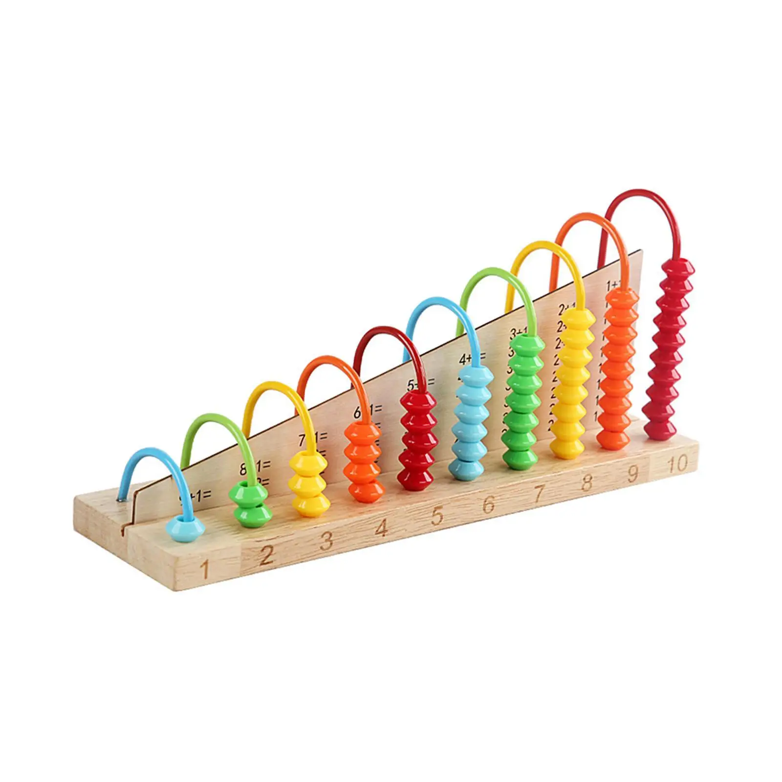 Addition and Subtraction Counting Toy Preschool Learning Toys Wooden Abacus Wood Counting Frame for Preschool Children Kids