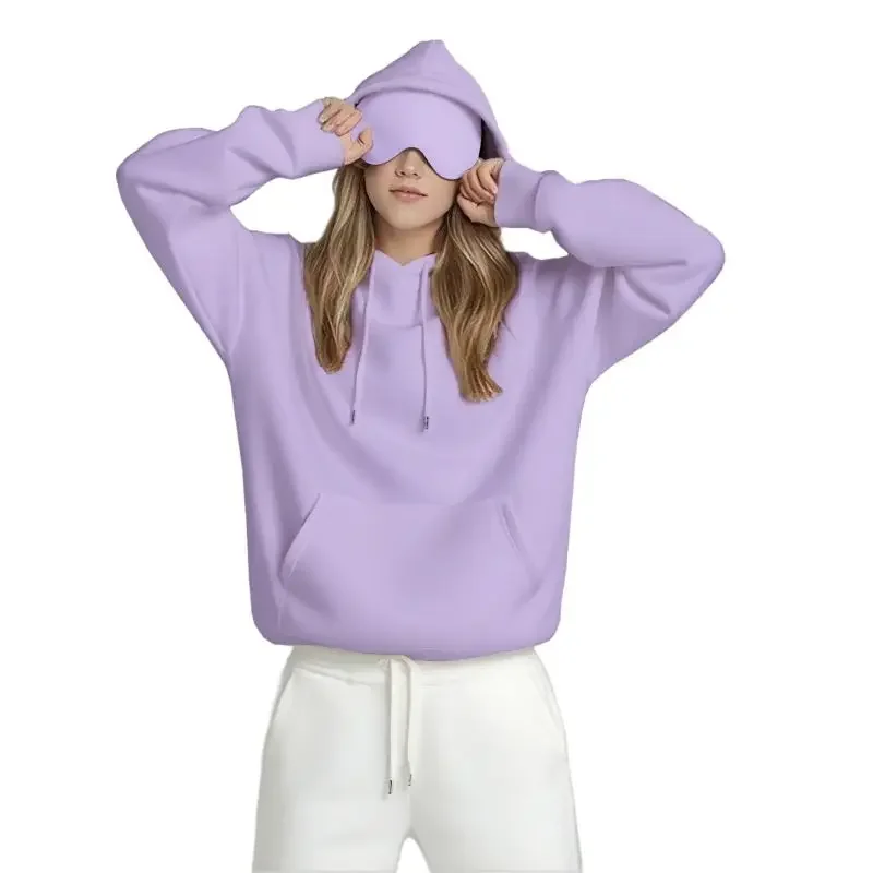 

Adult Loose Hooded Sweatshirt With Eye Mask Women Men Fleece Sweatshirt Skateboarding Sportwear Windproof Sports Hooded Coat