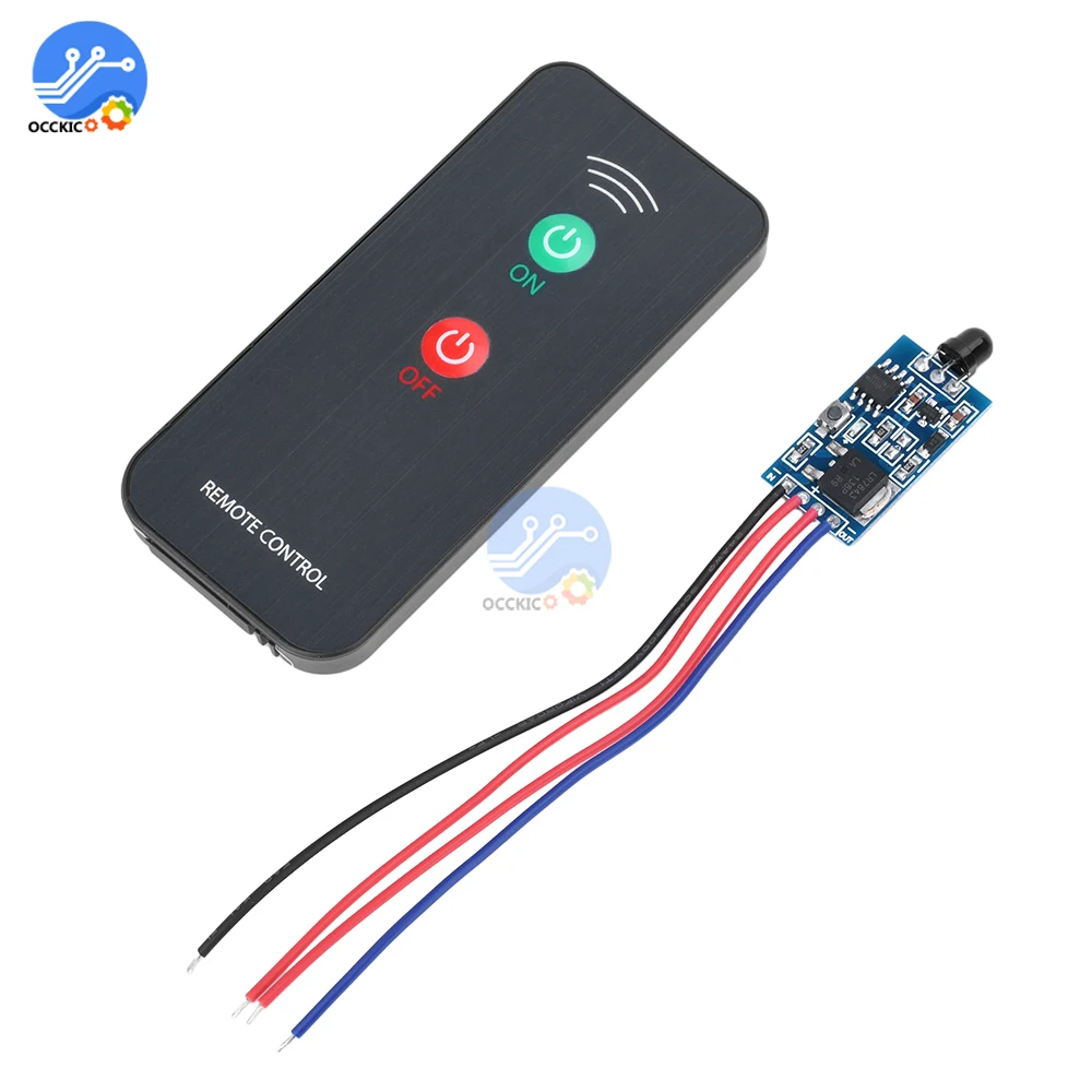 1/2 Keys Switch Infrared Remote Control Receiving Module DC2.5V-24V Learning Type Code Remote Control Transmitting Receiver